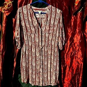 Women's Cato brand dress really cute burgundy and creme color!
